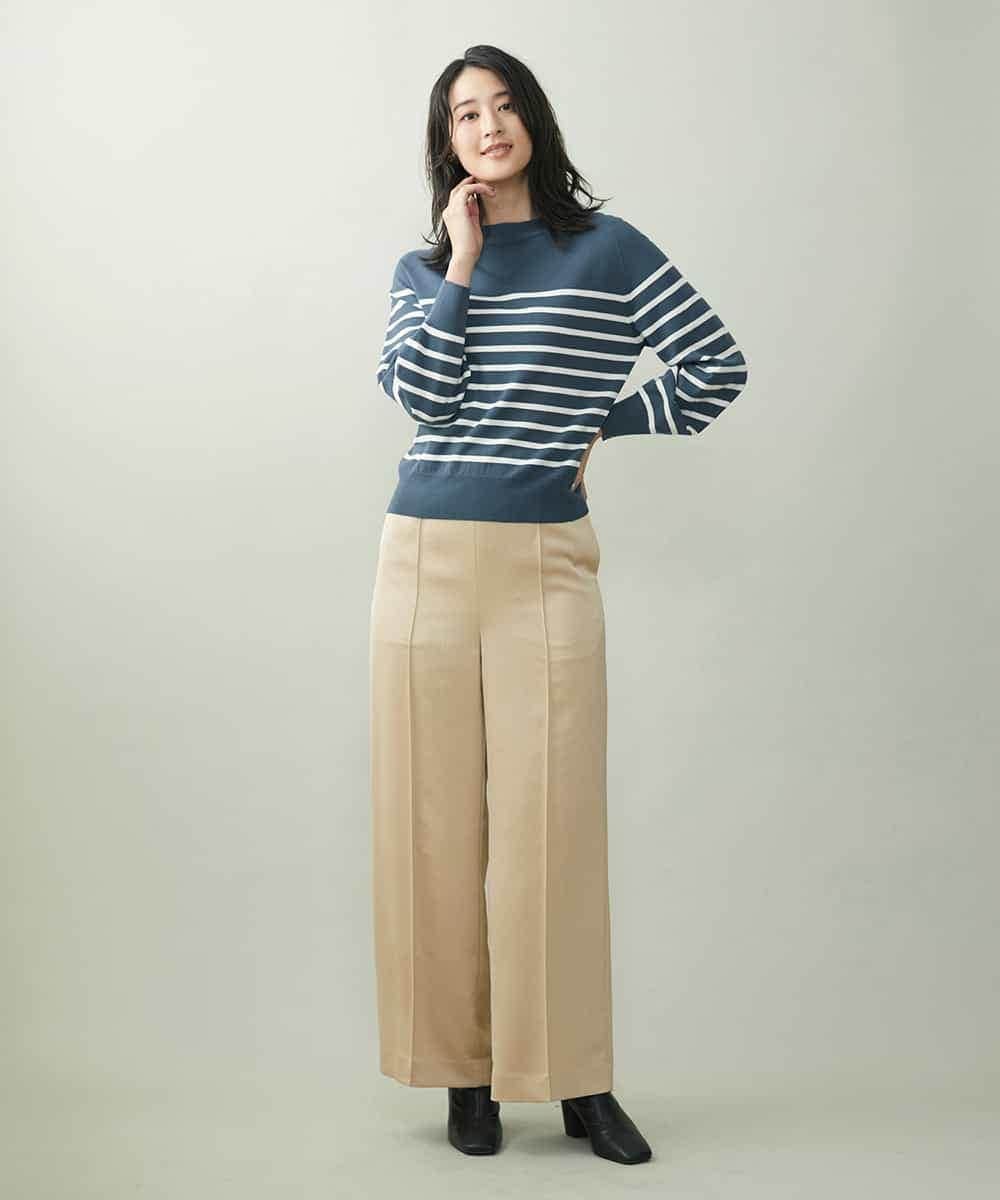 FMLJP21230 MICHEL KLEIN(ミッシェルクラン) ライトサテン2WAYサロペット ベージュ(82)