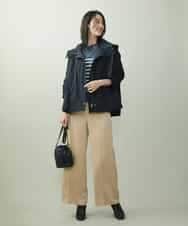 FMLJP21230 MICHEL KLEIN(ミッシェルクラン) ライトサテン2WAYサロペット ベージュ(82)