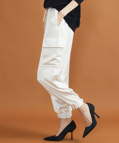 FMLJS11250 MICHEL KLEIN ヴィンテージサテンカーゴパンツ