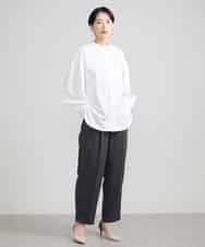 FMLJS20230 MICHEL KLEIN(ミッシェルクラン) ハイウエストバレルパンツ ダークグレー(93)
