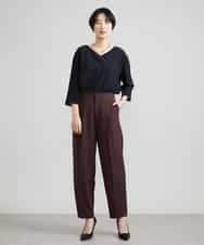 FMLJS20230 MICHEL KLEIN(ミッシェルクラン) ハイウエストバレルパンツ ダークグレー(93)