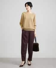 FMLJS20230 MICHEL KLEIN(ミッシェルクラン) ハイウエストバレルパンツ ダークグレー(93)