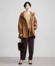 FMLJS20230 MICHEL KLEIN(ミッシェルクラン) ハイウエストバレルパンツ ダークグレー(93)