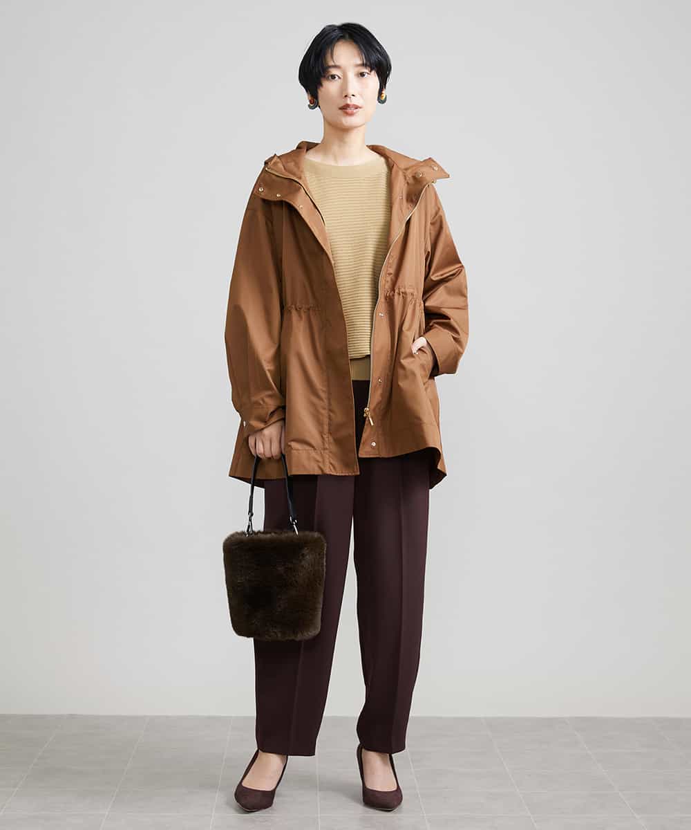 FMLJS20230 MICHEL KLEIN(ミッシェルクラン) ハイウエストバレルパンツ ダークグレー(93)
