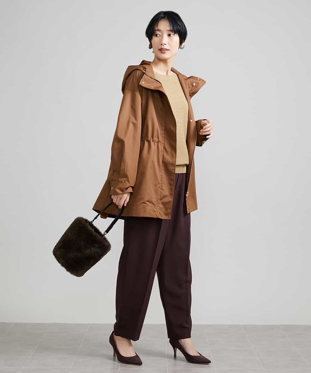 FMLJS20230 MICHEL KLEIN(ミッシェルクラン) ハイウエストバレルパンツ ダークグレー(93)
