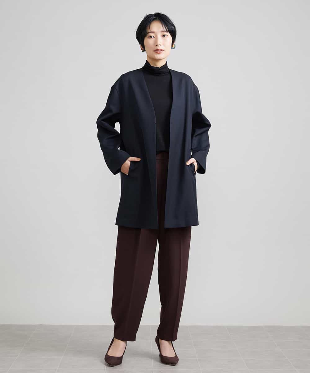 FMLJS20230 MICHEL KLEIN(ミッシェルクラン) ハイウエストバレルパンツ ダークグレー(93)