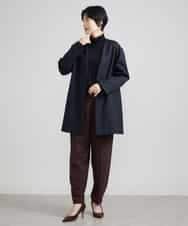 FMLJS20230 MICHEL KLEIN(ミッシェルクラン) ハイウエストバレルパンツ ダークグレー(93)
