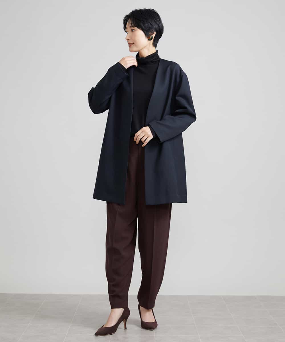 FMLJS20230 MICHEL KLEIN(ミッシェルクラン) ハイウエストバレルパンツ ダークグレー(93)