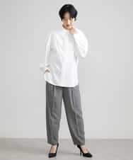 FMLJS20230 MICHEL KLEIN(ミッシェルクラン) ハイウエストバレルパンツ ダークグレー(93)