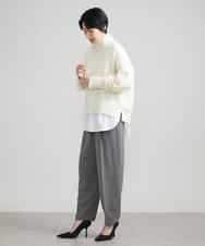 FMLJS20230 MICHEL KLEIN(ミッシェルクラン) ハイウエストバレルパンツ ダークグレー(93)