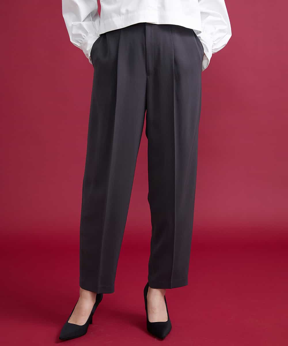 FMLJS20230 MICHEL KLEIN(ミッシェルクラン) ハイウエストバレルパンツ ダークグレー(93)