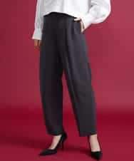 FMLJS20230 MICHEL KLEIN(ミッシェルクラン) ハイウエストバレルパンツ ダークグレー(93)