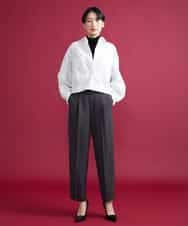 FMLJS20230 MICHEL KLEIN(ミッシェルクラン) ハイウエストバレルパンツ ダークグレー(93)