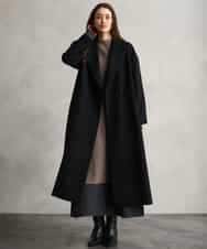 FMPAG50290 MICHEL KLEIN(ミッシェルクラン) ホールガーメント(R)バイカラーニットワンピース ネイビー