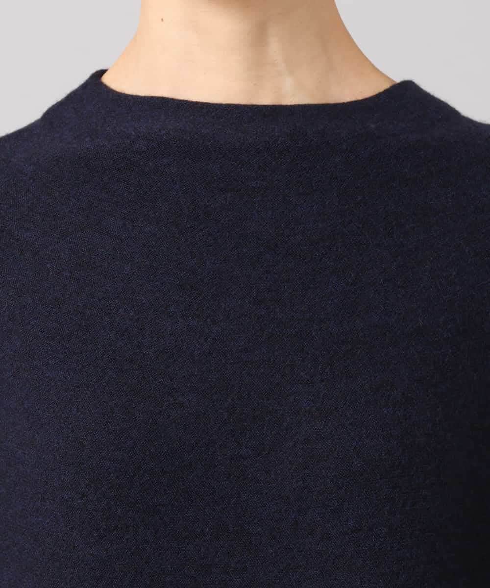 FMPAG50290 MICHEL KLEIN(ミッシェルクラン) ホールガーメント(R)バイカラーニットワンピース ネイビー