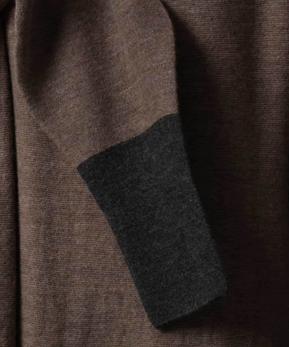 FMPAG50290 MICHEL KLEIN(ミッシェルクラン) ホールガーメント(R)バイカラーニットワンピース ネイビー