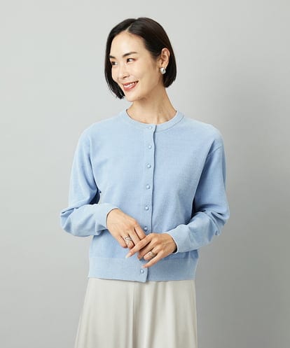 FMSAD11230 MICHEL KLEIN コンパクトモールカーディガン