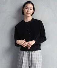 FMSAD11230 MICHEL KLEIN(ミッシェルクラン) コンパクトモールカーディガン ライトブルー