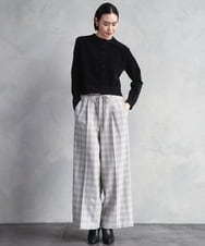 FMSAD11230 MICHEL KLEIN(ミッシェルクラン) コンパクトモールカーディガン ライトブルー