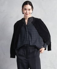 FMSAD11230 MICHEL KLEIN(ミッシェルクラン) コンパクトモールカーディガン ライトブルー