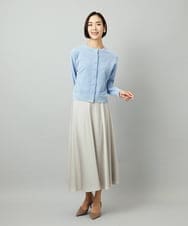 FMSAD11230 MICHEL KLEIN(ミッシェルクラン) コンパクトモールカーディガン ライトブルー