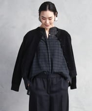 FMSAD11230 MICHEL KLEIN(ミッシェルクラン) コンパクトモールカーディガン ライトブルー