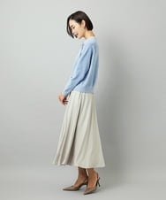 FMSAD11230 MICHEL KLEIN(ミッシェルクラン) コンパクトモールカーディガン ライトブルー