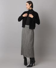 FMSAD11230 MICHEL KLEIN(ミッシェルクラン) コンパクトモールカーディガン ライトブルー