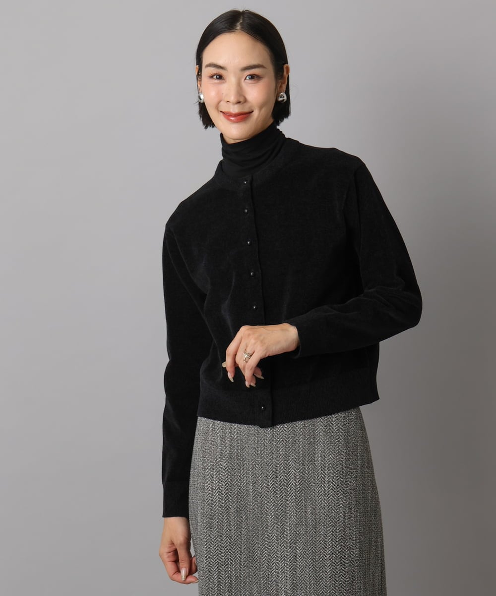 FMSAD11230 MICHEL KLEIN(ミッシェルクラン) コンパクトモールカーディガン ライトブルー