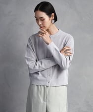 FMSAD11230 MICHEL KLEIN(ミッシェルクラン) コンパクトモールカーディガン ライトブルー