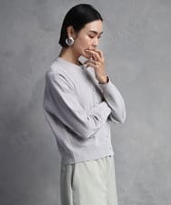 FMSAD11230 MICHEL KLEIN(ミッシェルクラン) コンパクトモールカーディガン ライトブルー