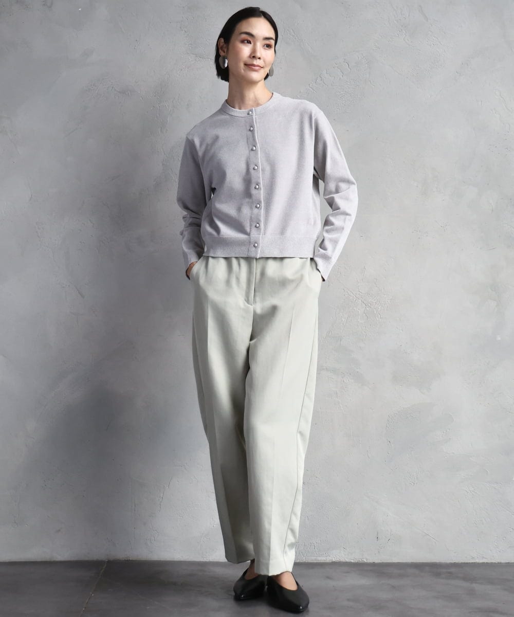 FMSAD11230 MICHEL KLEIN(ミッシェルクラン) コンパクトモールカーディガン ライトブルー