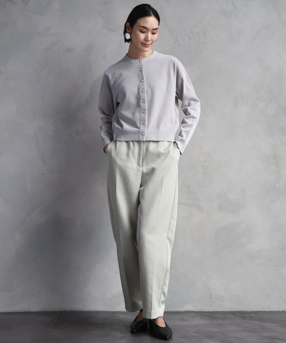 FMSAD11230 MICHEL KLEIN(ミッシェルクラン) コンパクトモールカーディガン ライトブルー