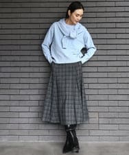 FMSAD11230 MICHEL KLEIN(ミッシェルクラン) コンパクトモールカーディガン ライトブルー