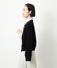 FMSAD11230 MICHEL KLEIN(ミッシェルクラン) コンパクトモールカーディガン ライトブルー