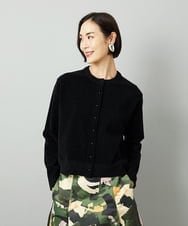FMSAD11230 MICHEL KLEIN(ミッシェルクラン) コンパクトモールカーディガン ブラック