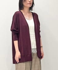 FMSAG31200 MICHEL KLEIN(ミッシェルクラン) ホールガーメント®着流しカーディガン パープル