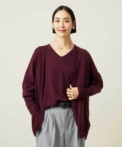 FMSAG31200 MICHEL KLEIN ホールガーメント(R)着流しカーディガン