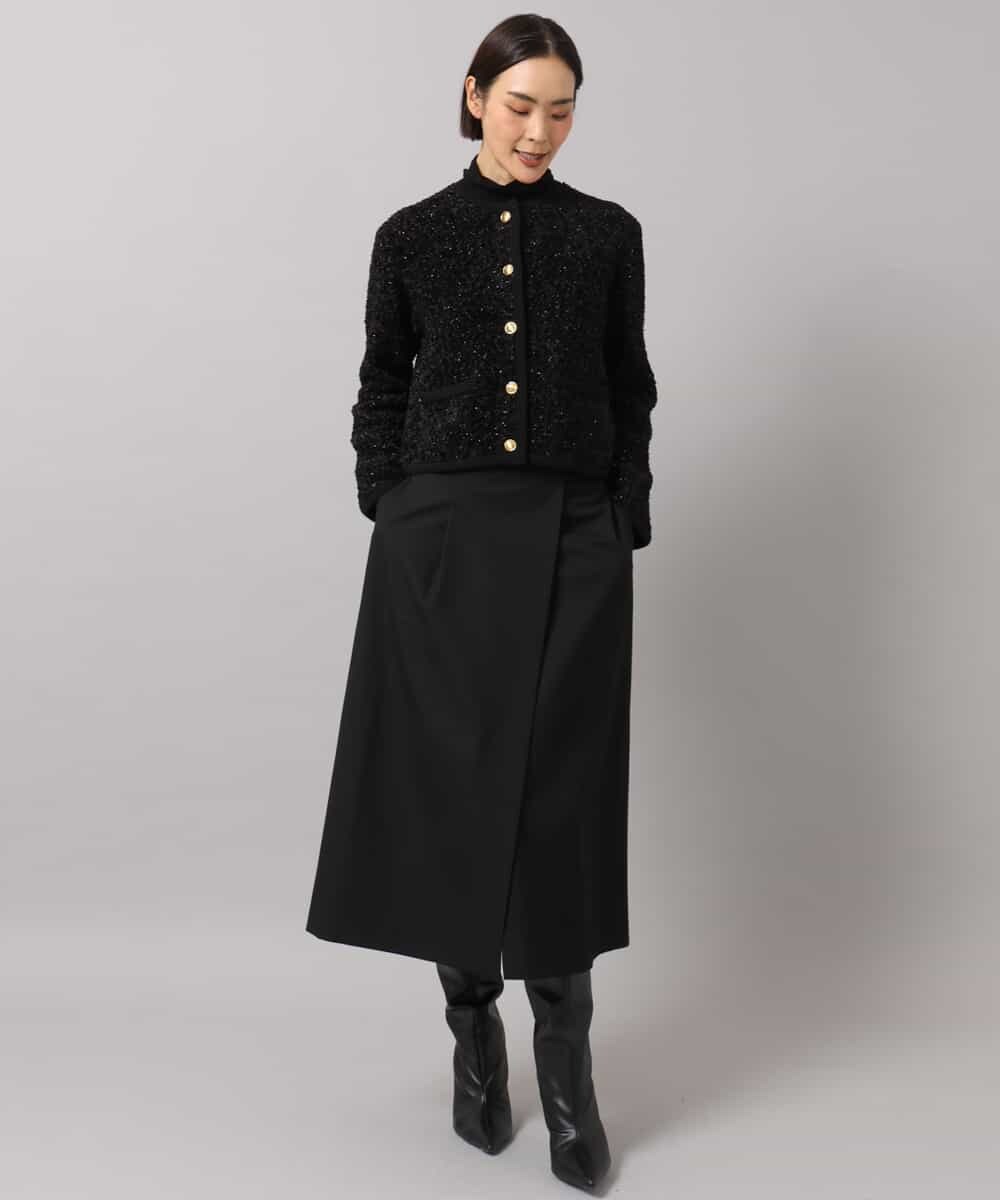 FMSAG41270 MICHEL KLEIN(ミッシェルクラン) ニットツイードジャケット ベージュ