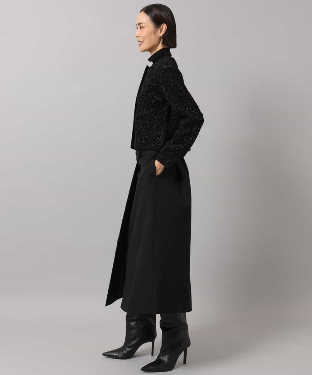 FMSAG41270 MICHEL KLEIN(ミッシェルクラン) ニットツイードジャケット ベージュ