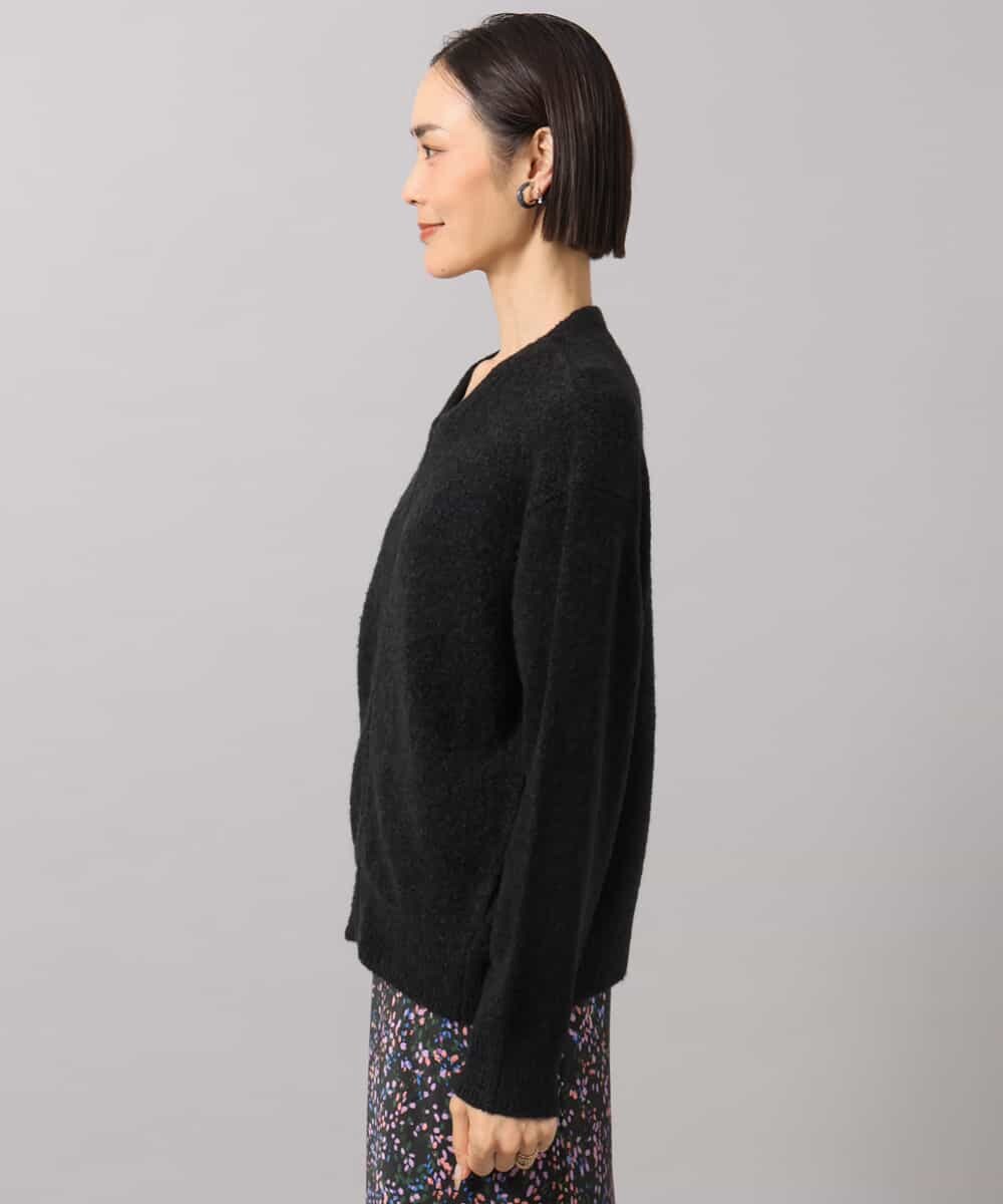 FMSAG42230 MICHEL KLEIN(ミッシェルクラン) ジップアップニットブルゾン ブラック