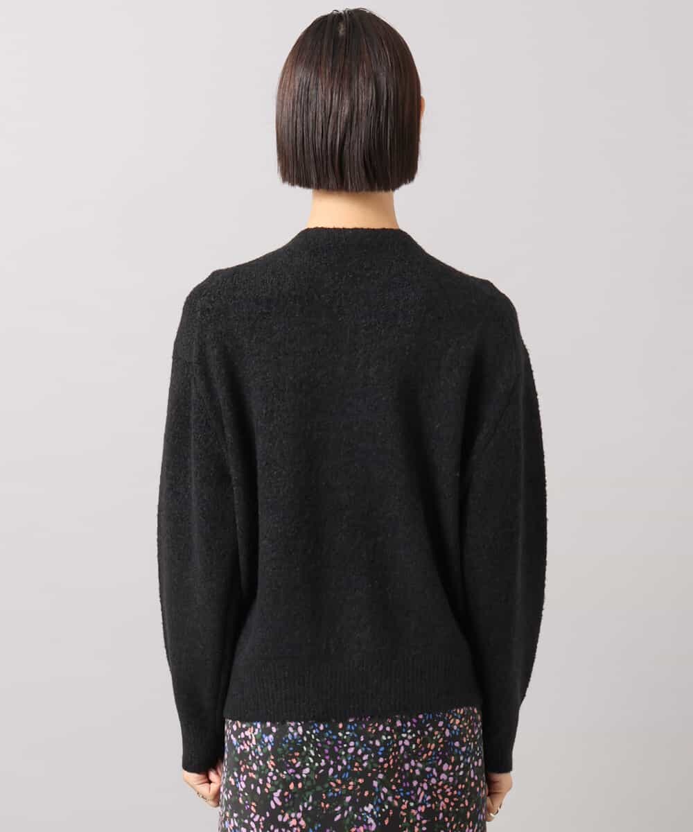 FMSAG42230 MICHEL KLEIN(ミッシェルクラン) ジップアップニットブルゾン ブラック
