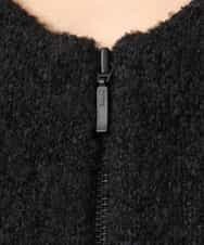 FMSAG42230 MICHEL KLEIN(ミッシェルクラン) ジップアップニットブルゾン ブラック