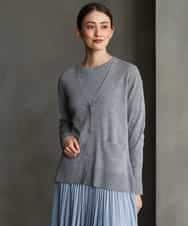 FMSAG55250 MICHEL KLEIN(ミッシェルクラン) [アンサンブル対応]Vネックカーディガン グレー