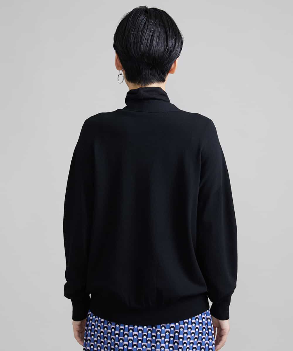 FMSAV20200 MICHEL KLEIN(ミッシェルクラン) ホールガーメント(R)Vネックカーディガン ブラック(94)