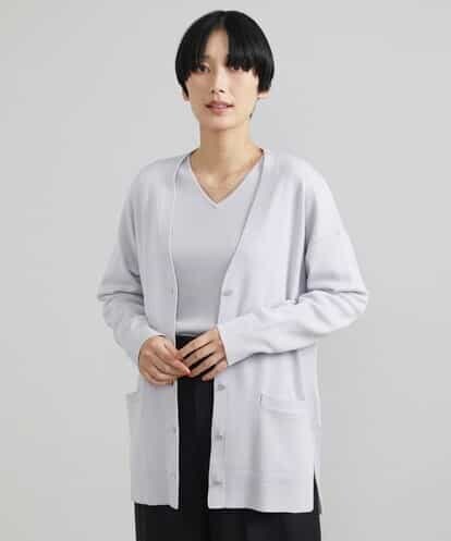 FMSAV28250 MICHEL KLEIN Vネックロングウールカーディガン（アンサンブル対応）