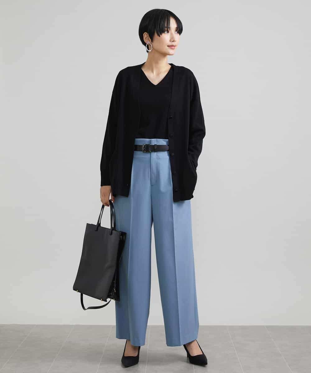 Vネックロングウールカーディガン（アンサンブル対応）(カーディガン) MICHEL KLEIN(ミッシェルクラン)｜イトキンオンラインストア