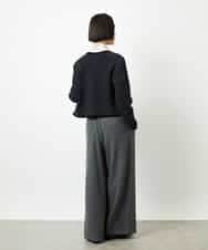 FMSBD30250 MICHEL KLEIN(ミッシェルクラン) ツィード調モールニットジャケット ブラック