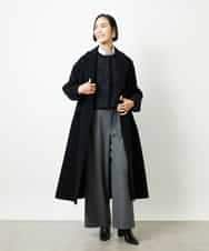 FMSBD30250 MICHEL KLEIN(ミッシェルクラン) ツィード調モールニットジャケット ブラック