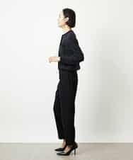 FMSBD30250 MICHEL KLEIN(ミッシェルクラン) ツィード調モールニットジャケット ブラック